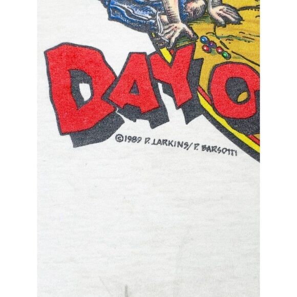 Vintage 1989 Rolling Stones T-Shirt White XL Destroyed Staff Concert Day On The - Picture 5 of 10